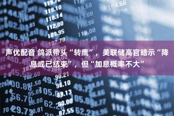 声优配音 鸽派带头“转鹰”，美联储高官暗示“降息或已结束”，但“加息概率不大”