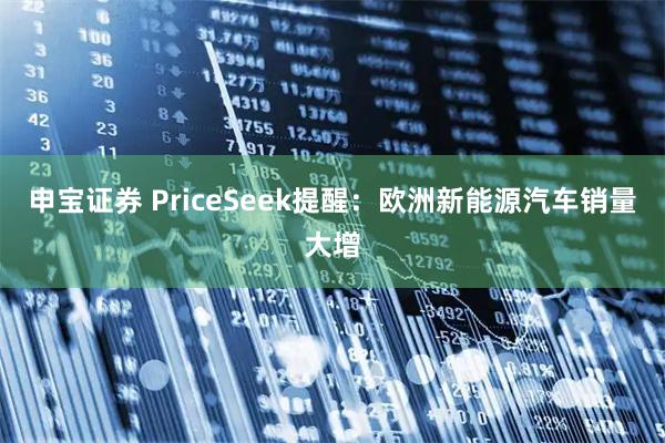 申宝证券 PriceSeek提醒：欧洲新能源汽车销量大增